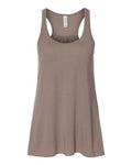 BELLA + CANVAS 8800 Women's Flowy Racerback Tank - Pebble Brown - front