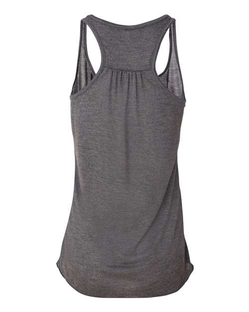 BELLA + CANVAS 8800 Women's Flowy Racerback Tank - Dark Grey Heather - back