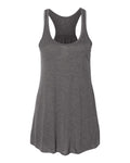 BELLA + CANVAS 8800 Women's Flowy Racerback Tank - Dark Grey Heather - front