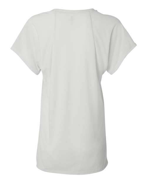 BELLA + CANVAS 8801 Women’s Flowy Raglan Tee - White - back