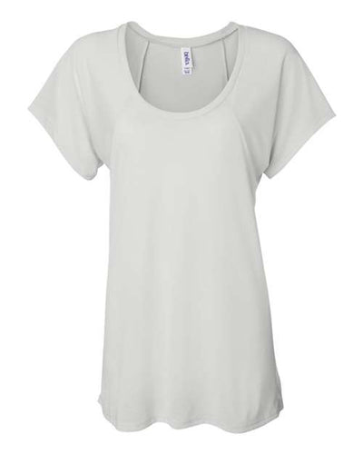 BELLA + CANVAS 8801 Women’s Flowy Raglan Tee - White - front