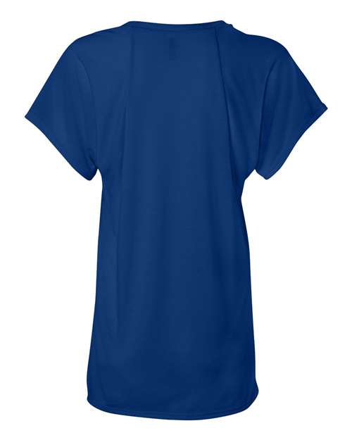 BELLA + CANVAS 8801 Women’s Flowy Raglan Tee - True Royal - back