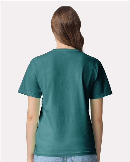 Comfort Colors 1717 Garment-Dyed Heavyweight T-Shirt - Seafoam - model back