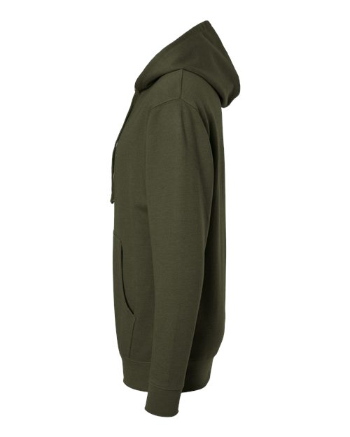 Independent Trading Co. SS4500 Midweight Hooded Sweatshirt - Army Heather - side