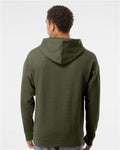 Independent Trading Co. SS4500 Midweight Hooded Sweatshirt - Army Heather - model back