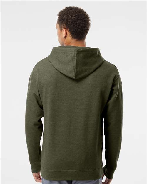 Independent Trading Co. SS4500 Midweight Hooded Sweatshirt - Army Heather - model back