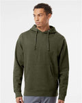 Independent Trading Co. SS4500 Midweight Hooded Sweatshirt - Army Heather - model front