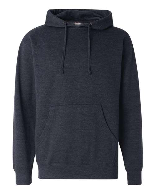 Independent Trading Co. SS4500 Midweight Hooded Sweatshirt - Classic Navy Heather - flat front