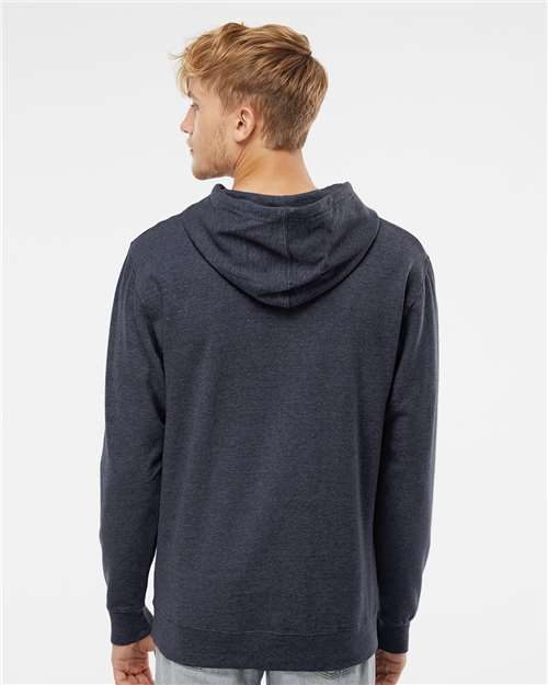 Independent Trading Co. SS4500 Midweight Hooded Sweatshirt - Classic Navy Heather - model back