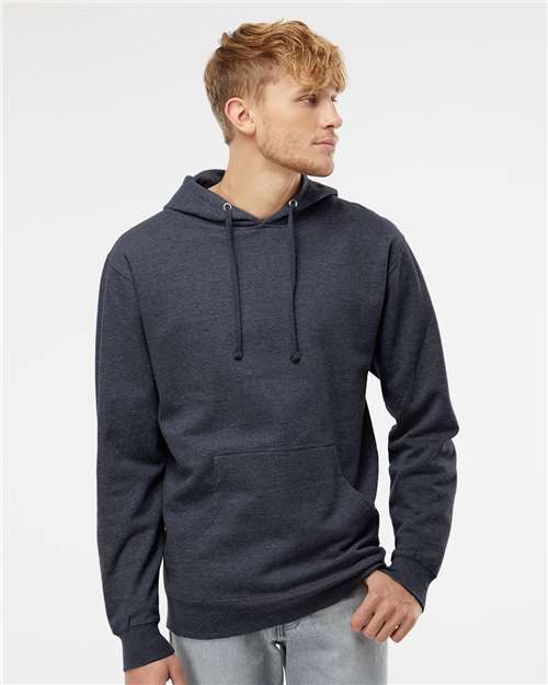 Independent Trading Co. SS4500 Midweight Hooded Sweatshirt - Classic Navy Heather - model front