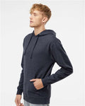 Independent Trading Co. SS4500 Midweight Hooded Sweatshirt - Classic Navy Heather - model side