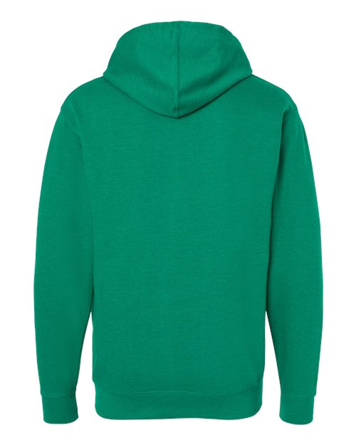 Independent Trading Co. SS4500 Midweight Hooded Sweatshirt - Kelly Green Heather - back