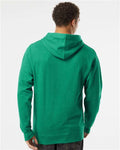 Independent Trading Co. SS4500 Midweight Hooded Sweatshirt - Kelly Green Heather - model back