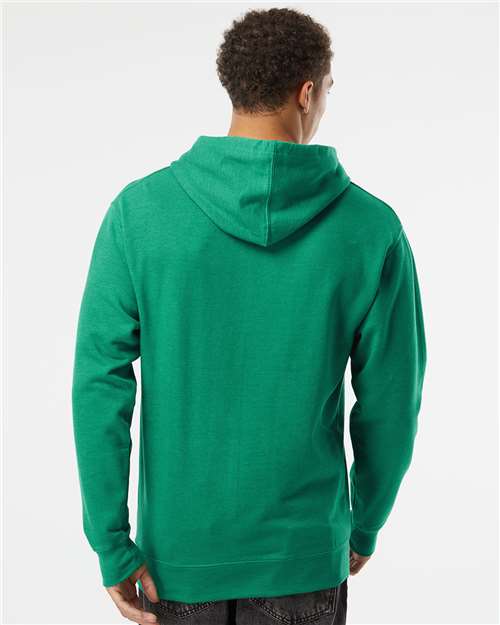 Independent Trading Co. SS4500 Midweight Hooded Sweatshirt - Kelly Green Heather - model back