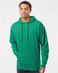 Independent Trading Co. SS4500 Midweight Hooded Sweatshirt - Kelly Green Heather - model front