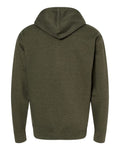 Independent Trading Co. SS4500Z Midweight Full-Zip Hooded Sweatshirt - Army Heather - back