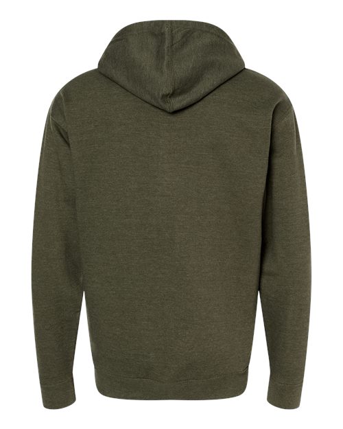Independent Trading Co. SS4500Z Midweight Full-Zip Hooded Sweatshirt - Army Heather - back
