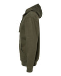 Independent Trading Co. SS4500Z Midweight Full-Zip Hooded Sweatshirt - Army Heather - side