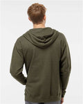 Independent Trading Co. SS4500Z Midweight Full-Zip Hooded Sweatshirt - Army Heather - model back