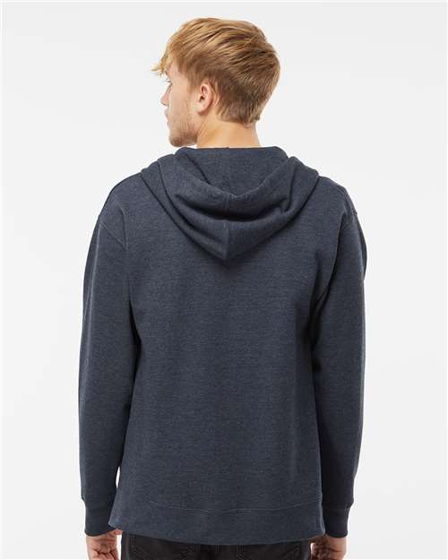Independent Trading Co. SS4500Z Midweight Full-Zip Hooded Sweatshirt - Classic Navy Heather - model back