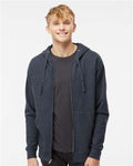 Independent Trading Co. SS4500Z Midweight Full-Zip Hooded Sweatshirt - Classic Navy Heather - model front