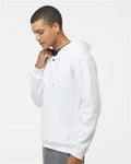 J. America 8830 Men's Sport Lace Hooded Sweatshirt - White - model side