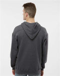 J. America 8830 Men's Sport Lace Hooded Sweatshirt - Charcoal Heather - model back