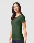 Gildan 5000L Women's Heavy Cotton T-Shirt - Forest Green - model side