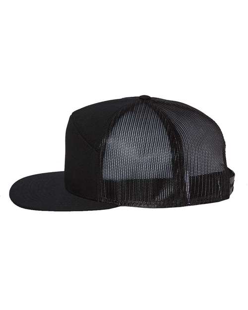 Richardson 168 Seven-Panel Trucker Cap - Black - side