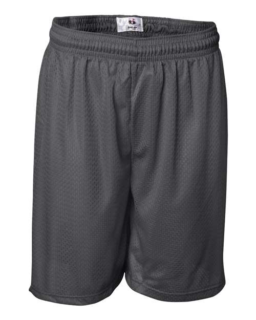 Badger 7207 Men's Pro Mesh 7" Shorts - Graphite - front