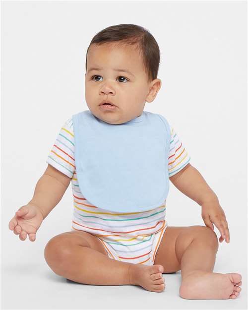 Rabbit Skins 1005 Infant Premium Jersey Bib - Light Blue - model front