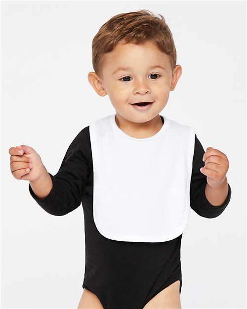 Rabbit Skins 1005 Infant Premium Jersey Bib - White - model front