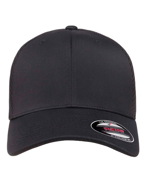 Flexfit 6533 Ultrafiber Mesh Cap - Black - front