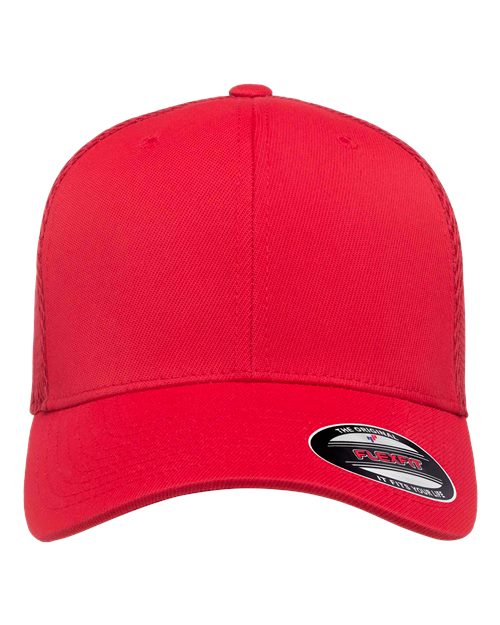 Flexfit 6533 Ultrafiber Mesh Cap - Red - front