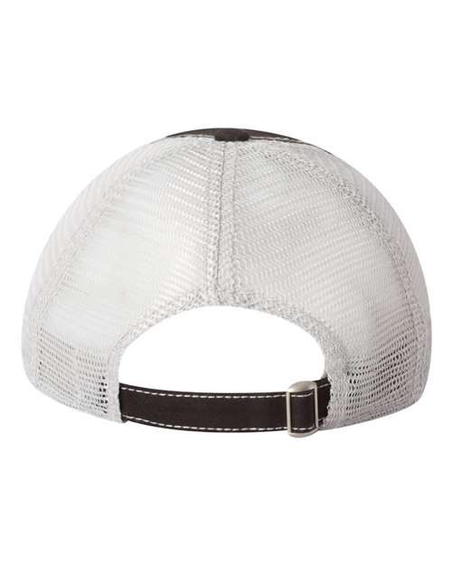Valucap 3150 Bounty Dirty-Washed Mesh-Back Cap - Black/ Silver - back