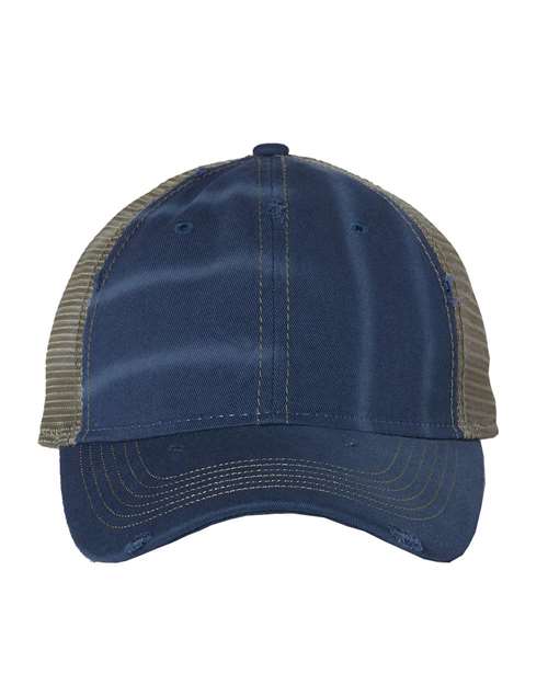 Valucap 3150 Bounty Dirty-Washed Mesh-Back Cap - Ocean/ Sage - front