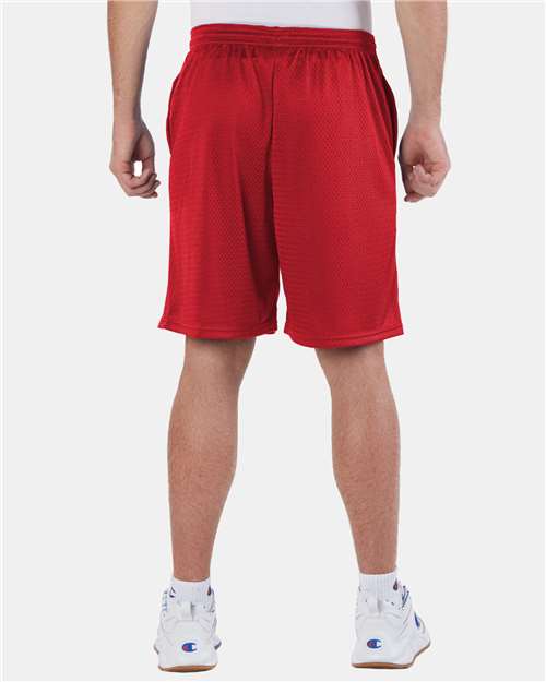 Champion S162 Unisex 9" Mesh Shorts with Pockets - Scarlet - model back