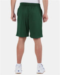 Champion S162 Unisex 9" Mesh Shorts with Pockets - Athletic Dark Green - model back