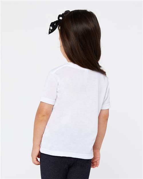 SubliVie 1310 Toddler Polyester Sublimation Tee - White - model back