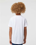 SubliVie 1210 Youth Polyester Sublimation Tee - White - model back