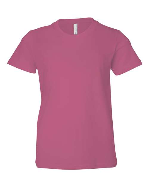 Bella + Canvas 3001Y Youth Jersey Tee - Berry - flat front