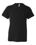 Bella + Canvas 3001Y Youth Jersey Tee - Black - flat front