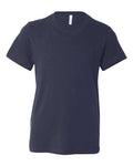 Bella + Canvas 3001Y Youth Jersey Tee - Navy - flat front
