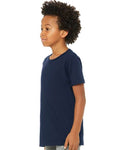 Bella + Canvas 3001Y Youth Jersey Tee - Navy - model side