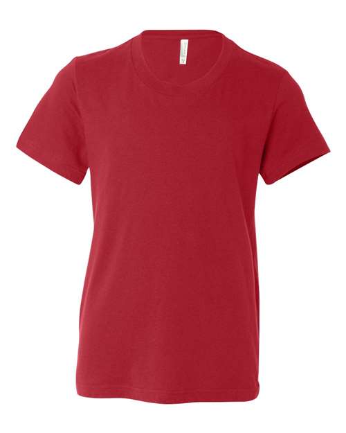 Bella + Canvas 3001Y Youth Jersey Tee - Red - front
