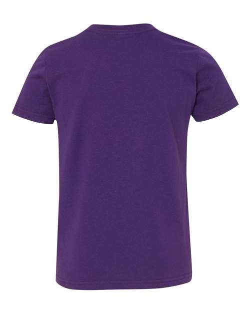 Bella + Canvas 3001Y Youth Jersey Tee - Team Purple - back