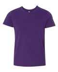 Bella + Canvas 3001Y Youth Jersey Tee - Team Purple - flat front