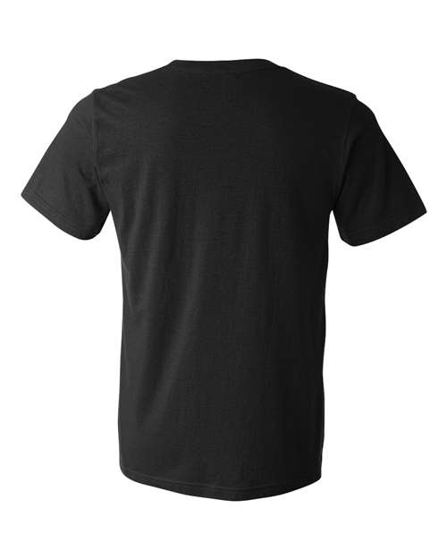 BELLA + CANVAS 3021 Men's Jersey Pocket Tee - Black - back