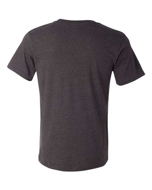 BELLA + CANVAS 3021 Men's Jersey Pocket Tee - Dark Grey Heather - back