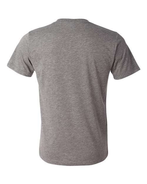 Bella + Canvas 3415 Triblend V-Neck Tee - Grey Triblend - back